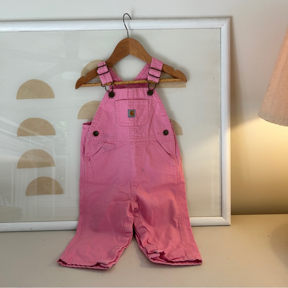 Pink Carhartt overall bibs